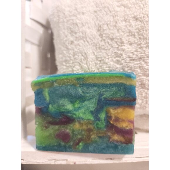 Handmade Lime Glycerin Soap Bar – Decorative Art Soap Gift, Natural Scented - Picture 3 of 10